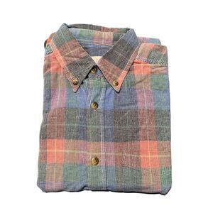 Territory Ahead Men's Vintage Multicolor‎ Plaid Corduroy Button-Down Shirt M